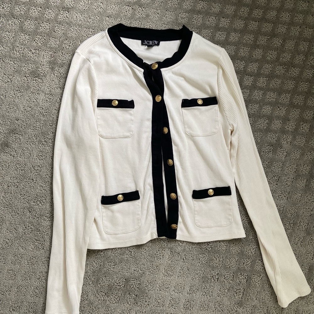 J. Crew Jersey Lady Button Down (XL)